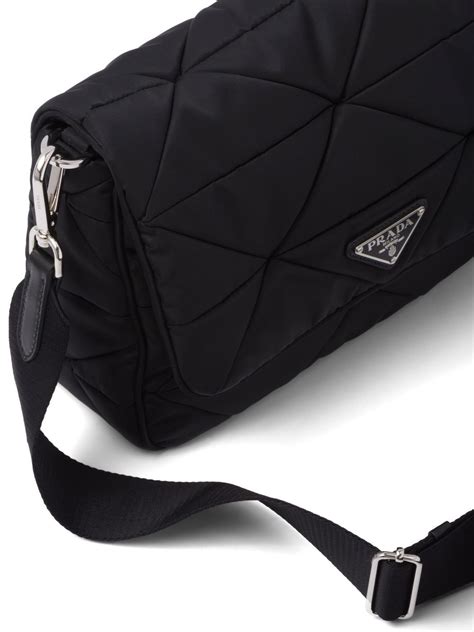 prada front buckle nylon bag|Prada padded nylon shoulder bag.